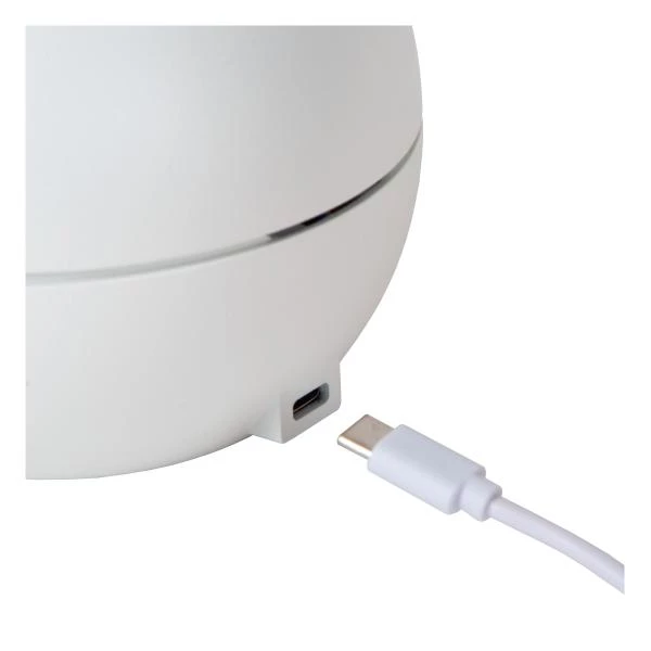 Lucide CLIPPER - Lámpara de mesa Recargable - Batería/acumulador - Ø 12 cm - LED - 1x2,2W 2700K - Blanco - DETAIL 1